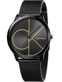 calvin klein minimal heren horloge k3m214x1 zwart