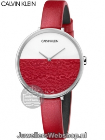 Calvin Klein horloge K7A231UP Rise met rood met witte wijzerplaat