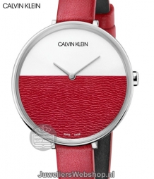 ck rise horloge k7a231up rood met wit