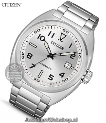 citizen horloge nj0100-89a mechanisch zilver