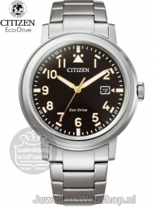 citizen eco drive sport horloge AW1620-81E Zwart