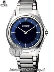 Citizen AR5030-59L Eco Drive One Tianium heren horloge met blauwe wijzerplaat
