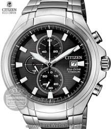 citizen ca0700-86e titanium chronograaf eco drive horloge