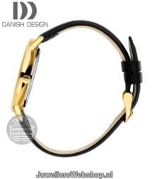 danish design iq15q1250 heren horloge staal met goudkleurige kast