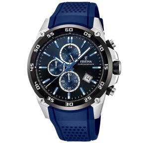 festina chronograaf horloge f20330-A heren zwart Blauw