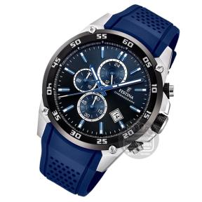 festina chronograaf horloge f20330-A heren zwart Blauw