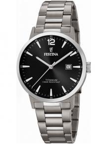Festina herenhorloge f20435-3 titanium zwart