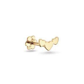 Jackie Gold 3 hearts Piercing JKP25.538