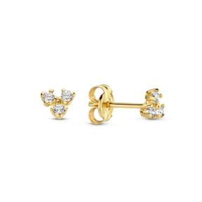 Jackie Gold Miro Triangle topaz Studs JKE23.011