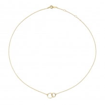 Jackie Gold Double Circle Necklace JKN20.048