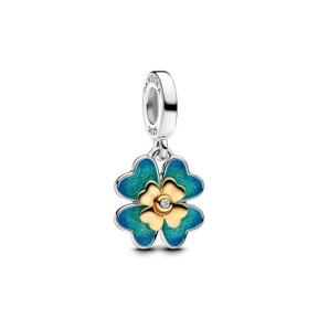 Pandora bedel bicolor klaver vier diamant Charm 763624C01