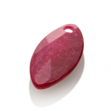 sparkling jewels leaf editions facet Red Jade hanger pengem39-fct-s