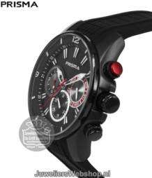 Prisma Horloge P1596 Traveller Dive Heren Zwarte Wijzerplaat Multifunctie