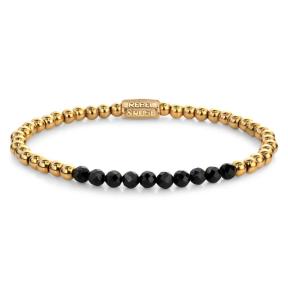 Rebel & Rose Armband RR-40152-G-S Black Glam Rocks Meet Yellow Gold 16,5cm