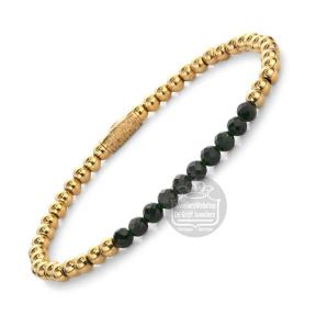 Rebel & Rose Armband RR-40156-G-S Green Glam Rocks Meet Yellow Gold 16,5cm