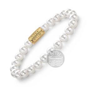 Rebel & Rose Armband RR-80111-G-M Pearl Gem Gold 17,5cm