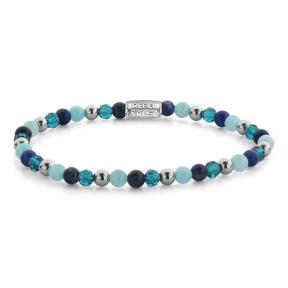 Rebel & Rose Armband RR-40163-S-M Blue Summer Glam Rocks 16,5cm