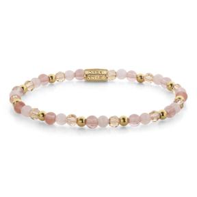 Rebel & Rose Armband RR-40165-G-M Roses And Cherry Glam Rocks 17,5cm