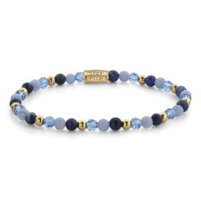 Rebel & Rose Armband RR-40168-G-M Winter Blues Glam Rocks 17,5cm