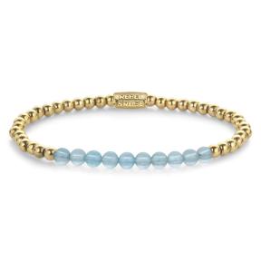Rebel & Rose Armband RR-40137-G-S Blue Sky meets Yellow Gold 16,5cm