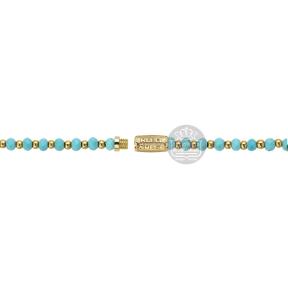 Rebel and Rose Necklace Mix Turquoise Gold 4mm RR-NL047-G-42 