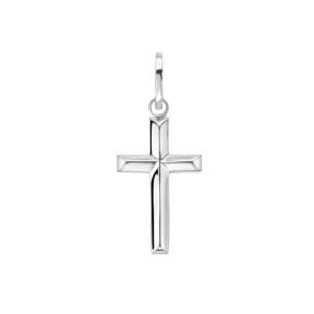 Rebel and Rose Hanger RR-PD008-S Zilver Pendant Cross Plain