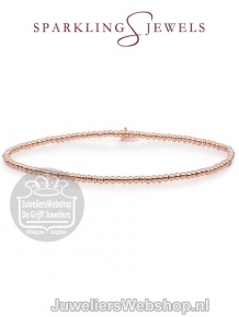 sparkling jewels armband all shine rose gold saturn 2mm sb-rg-2mm-add