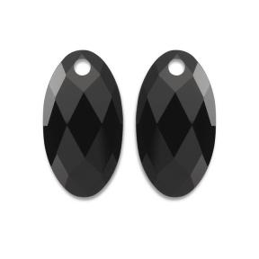 sparkling jewels earring editions facet onyx ear leaf eardrops eagem07-fclf-l