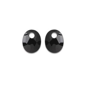 sparkling jewels Onyx Small Oval eardrops eagem07-so