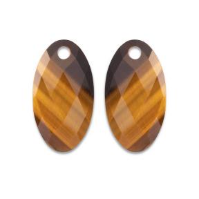sparkling jewels earring editions facet Tiger Eye ear leaf eardrops eagem09-fclf-l