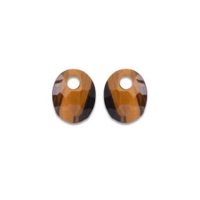sparkling jewels Tiger Eye Small Oval eardrops eagem09-so
