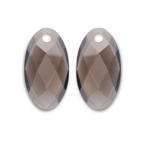 sparkling jewels earring editions facet Smoky Quartz ear leaf eardrops eagem23-fclf-l