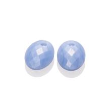 sparkling jewels Blue Lace Agate Medium Oval eardrops EAGEM47-MO