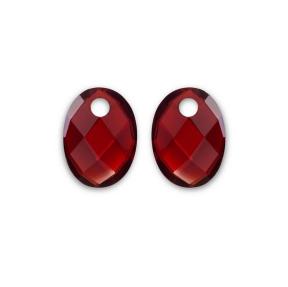 sparkling jewels Ruby Quartz Medium Oval eardrops EAGEM50-MO