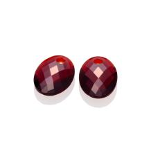 sparkling jewels Ruby Quartz Medium Oval eardrops EAGEM50-MO