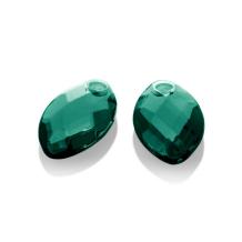 sparkling jewels earring editions facet Petrol Green Quartz ear leaf eardrops eagem52-fclf-s