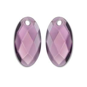 sparkling jewels earring editions facet Aubergine Quartz ear leaf eardrops eagem59-fclf-l