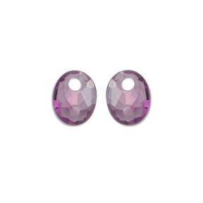 sparkling jewels Aubergine Quartz Twist Oval eardrops eagem59-so