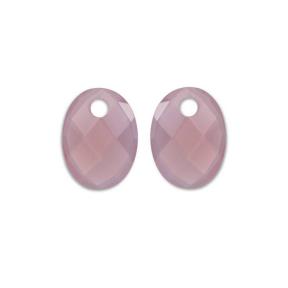 sparkling jewels Pink Opalite Medium Oval eardrops EAGEM66-MO