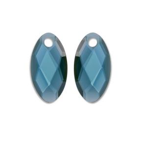 sparkling jewels facet Ocean Topaz Quartz ear leaf eardrops eagem67-fclf-s