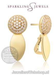 sparkling jewels earring editions the core crystal gold oorstekers eag04