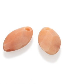 sparkling jewels earring editions facet peach rhodonite ear leaf eardrops eagem32-fclf-s