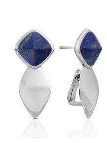sparkling jewels oorstekers edge editions lapis lazuli silver oorstekers eas05-gd04