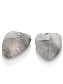 sparkling jewels edge editions facet black rutilated quartz eardrops eagem34-sh