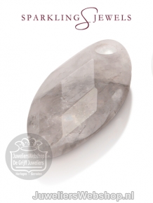 sparkling jewels leaf editions facet black rutilated quartz hanger pengem34-fct-s