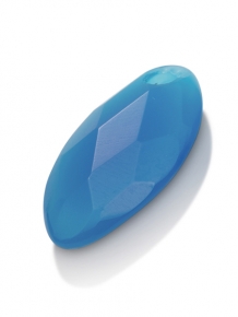 sparkling jewels leaf editions facet blue agate hanger pengem35-fct-s