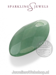 sparkling jewels leaf editions facet green aventurine hanger pengem29-fct-s