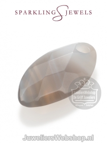 sparkling jewels leaf editions facet grey agate hanger pengem31-fct-s