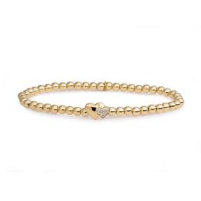 sparkling jewels mom bracelet goldplated SB-G-4MM-DHEART