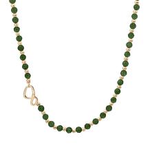 sparkling jewels Link Ketting Green Onyx Mix NLK03G-G53-045